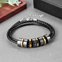 Men's Braided Leather Cord Bracelet