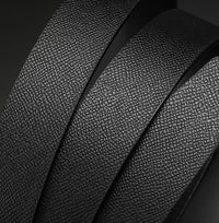 Men's Leather Belt Toothless Automatic Buckle Belt