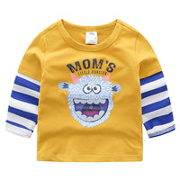 Men's Treasure Long Sleeve Stitching Cotton Bottoming Shirt