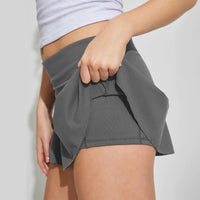 Plain Anti-wardrobe Malfunction Pants Pleated Skirt