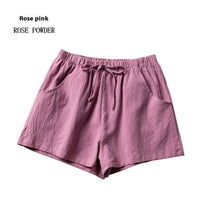 Women's Cotton And Linen Shorts Loose Slimming Korean Style Three Points