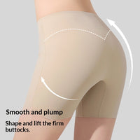 Ice-silk Seamless Mid-rise Tummy-control Butt-lifting Anti-exposure Leggings