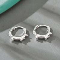 Sausage Dog Geometric Round Ear Clip Women