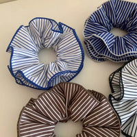 Cloth Striped Blue Striped Hair Band