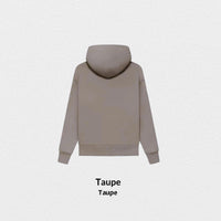 Autumn Winter Fleece-Lined Solid-Color Hoodie
