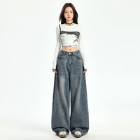 Women's American-style Retro Loose Wide-leg Pants