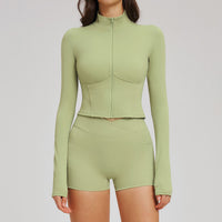 Spring Sports Suit Nude-feel Zip-up