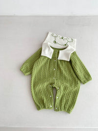 Baby Boy And Girl Cute Bear Head Twist Jumpsuit