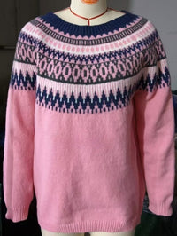 Women's Sweater Acrylic Thick Needle Thick Jacquard