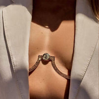 Simple And Versatile Full Diamond Chest Chain Body Chain Female