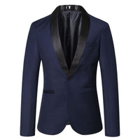 Mens Stylish Business Tuxedo Jacket With A Mandarin Collar