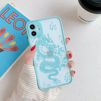 Frosted Mobile Phone Case Line Dragon