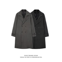 Double Breasted Men's Mid-length Over-the-knee High-grade Trench Coat