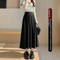 High-waisted Figure-flattering A-line Maxi Skirt