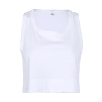 Women's Casual Loose-fitting Cropped Solid Color I-shaped Vest