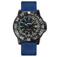 Personalized Calendar Mens Luminous Quartz Watch With A Casual Nylon Strap