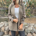 European And American Knitted Double-faced Woolen Goods Mid-length Coat