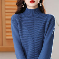 Women's Thickened Half-high Collar Cotton Long-sleeved Bottoming Sweater