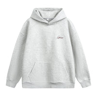 Split Structure Contrast Color Embroidered Fashion Brand Loose Hoodie Coat