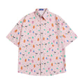 Cartoon Full Printed Bear Short-sleeved Shirt