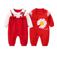 2 Pieces Of Newborn Baby Female Romper Jumpsuit