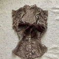Retro Leopard-Print Bow-Knot Top For Women