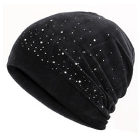 Velvet Star Knitted Hat Warm Woolen Hat