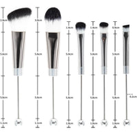 5PCS DIY Metal Handle Beaded Makeup Brush Suit