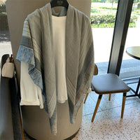 Sunscreen Large Kerchief Thin Silk Scarf Air-conditioned Room Outer Shawl