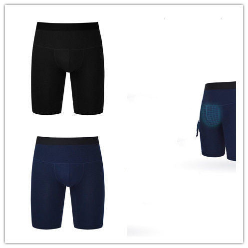 Breathable Anti-roll Hem Boxer Briefs