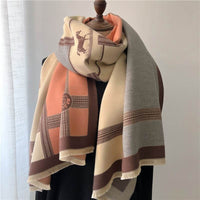 Women's Stitching Thickening Shawl Fashion