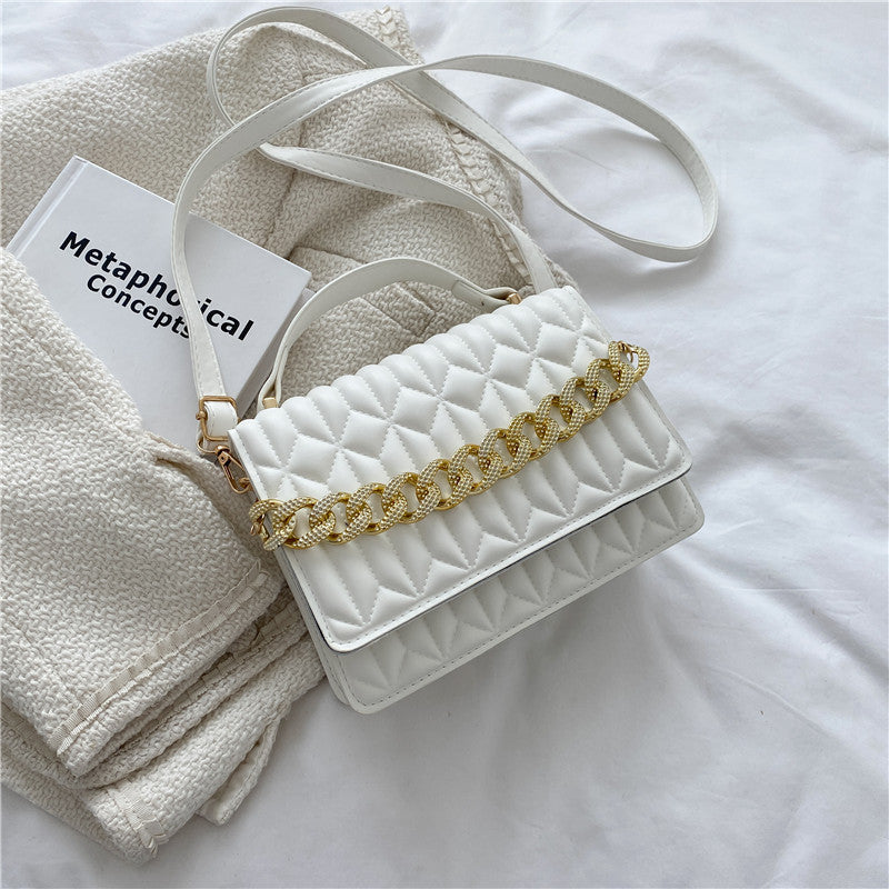 Fashion Rhombic Chain Slung One Shoulder Bag