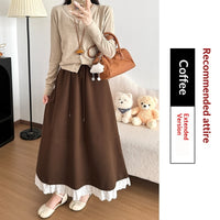 Women's Fashion Lace Trim Flare Skirt