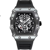 Mens Casual Sport Hollow Barrel-Shaped Quartz Watch