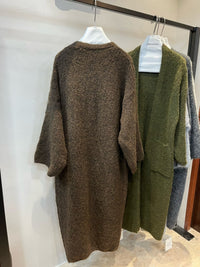 Idle Style Large V-neck Loose Long Knitted Cardigan