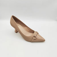 French-style Womens Exquisite Leather Belt-buckle Peep-toe Stiletto Pumps