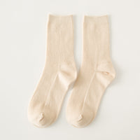 Candy Color Bunching Retro Vertical Stripes Outer Wear Mid-calf Length Socks