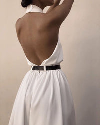 Women's Dunhuang Sleeveless Halter Backless Jumpsuit Trousers