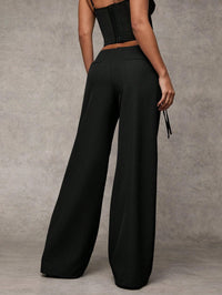 Black Suit Casual Wide-leg Scythe Pants Autumnwinter