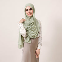 Solid Color Silky Thick Chiffon Base Cap Built-in Magnetic Snap Integrated Convenient Headcloth Scarf