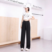 Women's Lightweight High-waisted Loose-fit Ice-silk Wide-leg Pants