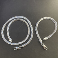 Silver-plated Fully Side-profile Chain Bracelet Jewelrystylish And On-trend