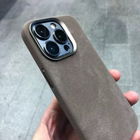 Leather Anti Drop Flannel Phone Case