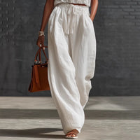 Sleeveless Loose Off-Shoulder Set Womens Wide-Leg Pants Two-Piece Set