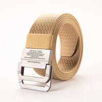 Quick-drying Nylon Belt Men's Tactical Sports Belt Alloy Double Ring Buckle Korean Woven Canvas Trousers