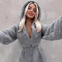 Women's Comfort Fleece Solid Color Full-Body Sweater