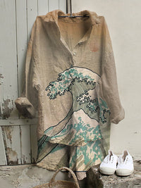 Floral Pattern 3D Personalized Long Sleeve Vest Girls Summer Loose Style