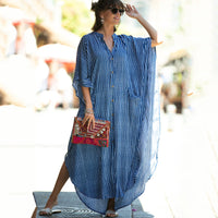 Vacation Robe Sun Protection Clothing Cardigan Beach Jacket Bikini Cover-up Swimsuit Blouse