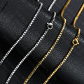 Simple Pendant-Free Necklace Titanium Steel Box Chain Necklace For Women