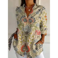 European And American Women's Animal-print Blouse